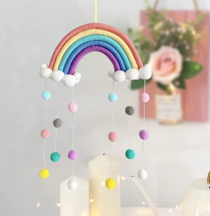 Rainbow Pom-Pom Hanging Decoration